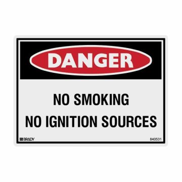 Danger Sign - No Smoking No Ignition Sources