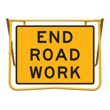 End Road Work Sign