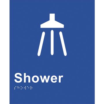 Braille Sign Shower