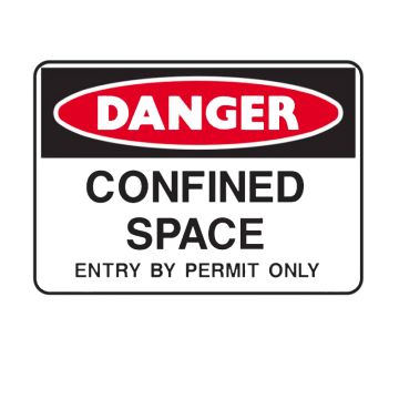 Danger Sign - Confined Space Entry By Permit Only 