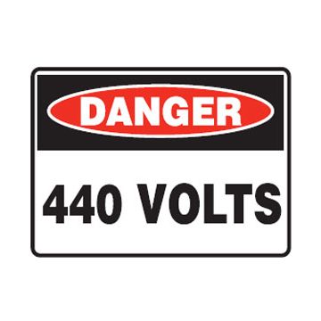 Danger 440 Volts Sign