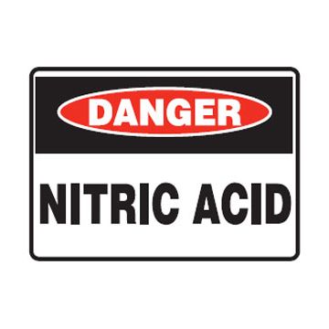 Danger Nitric Acid Sign