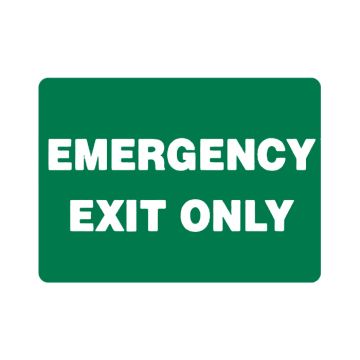 Emergency Exit Only Sign