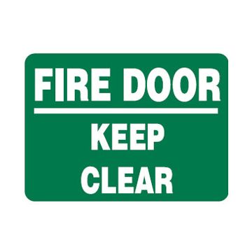 Fire Door Keep Clear Sign