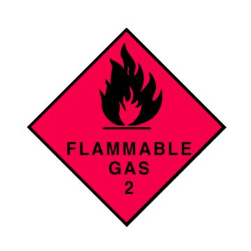 Dangerous Goods Diamond Sign - Flammable Gas Class 2.1 