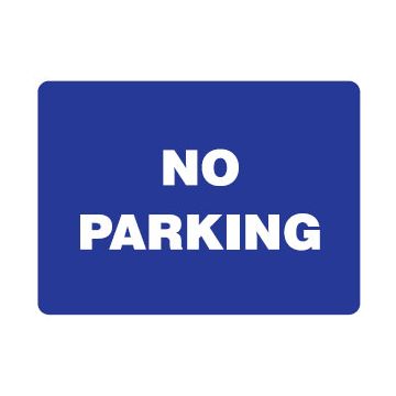 No Parking Sign - 450mm (W) x 300mm (H), Metal