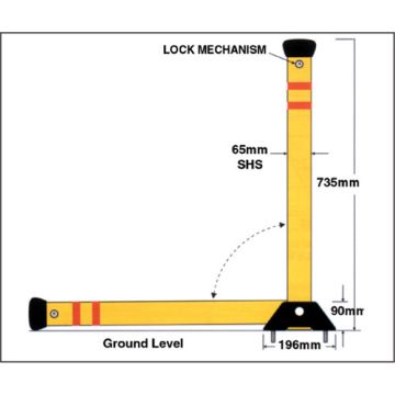 Pivoted  Bollard Keyed Differently