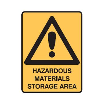 Dangerous Goods Sign - Safety Alert Picto Hazardous Materials Storage Area - 300mm (W) x 450mm (H), Metal