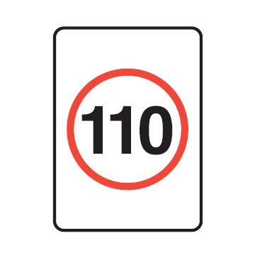 Speed Restriction Sign Reflective Aluminium