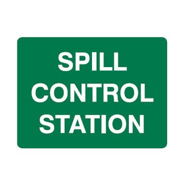 Spill Control Station Sign