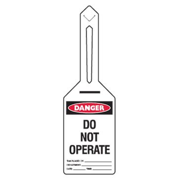 Tie Out Tags - Danger Do Not Operate