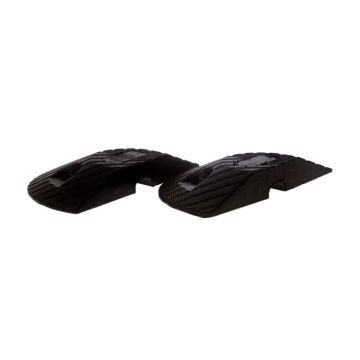 Value Speed Hump Rubber End Cap - Black, Pair