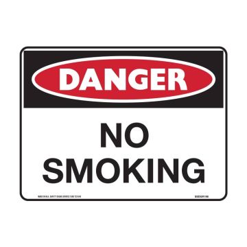 Danger No Smoking Sign