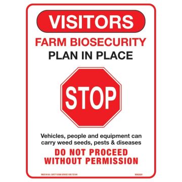 Farm Biosecurity Stop Sign