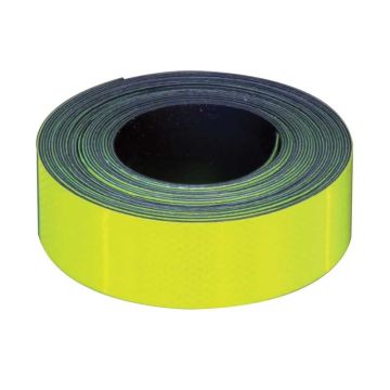 Magnetic Fluoro Lime Reflective Tape, 50mm x 10m