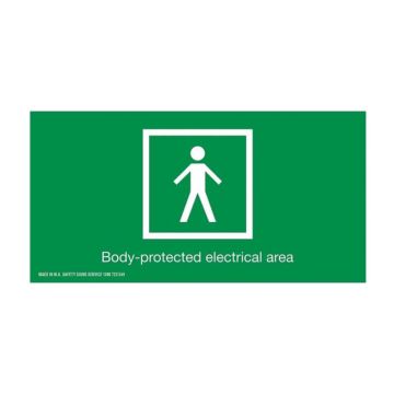 First Aid Sign - Body-Protected Electrical Area Sign