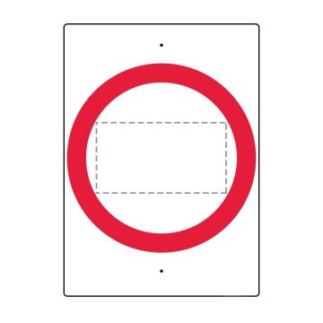 Blank Speed Restriction Sign - 600mm (W) x 900mm (H), Self-Adhesive Vinyl