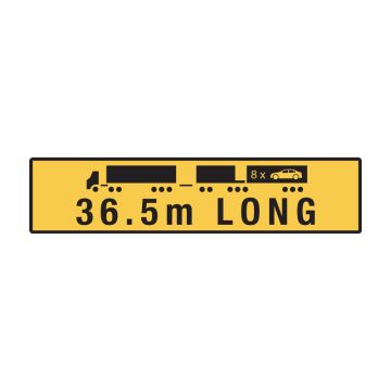 36.5m Long Road Train - 1020mm (W) x 250mm (H), Self-Adhesive Vinyl, Class 2 (100) Reflective