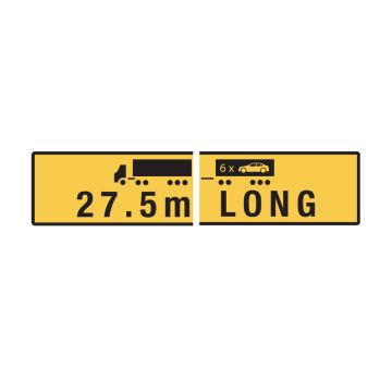 27.5m Long Road Train - 510mm (W) x 250mm (H), Self-Adhesive Vinyl, Class 2 (100) Reflective