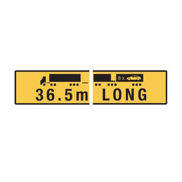 36.5m Long Road Train - 510mm (W) x 250mm (H), Self-Adhesive Vinyl, Class 2 (100) Reflective