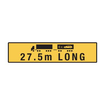 27.5m Long Road Train - 1020mm (W) x 250mm (H), Reflective Vinyl, Class 1 (400) Reflective