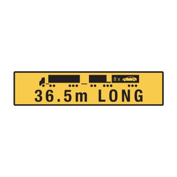 36.5m Long Road Train - 1020mm (W) x 250mm (H), Reflective Vinyl, Class 1 (400) Reflective