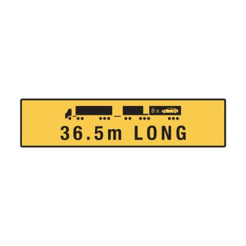 36.5m Long Road Train - 1200mm (W) x 300mm (H), Metal, Class 2 (100) Reflective