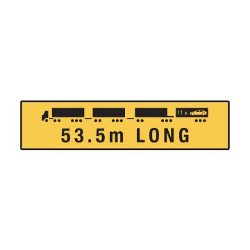 53.5m Long Road Train - 1200mm (W) x 300mm (H), Metal, Class 2 (100) Reflective